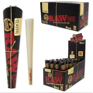 Bibułka Cones RAW Black 109 mm - 3 pcs